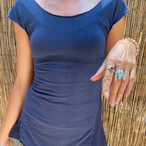 Xylem Organic Indigo Lacey Top S - Picture 6 of 8